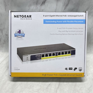 ※1円スタート【美品】ネットギア NETGEAR スイッチングハブ 8ポート 1G PoE+ (123W)