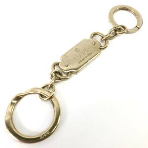 GUCCI グッチ キーリング ダブル ゴールドカラー 全長約14cm キーホルダー ブランド 小物 24b菊MZ