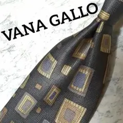 ✺VANA GALLO✺ネクタイ　四角柄　バスケットチェック織柄　ブルーグレー