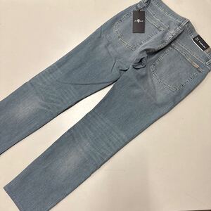 7 FOR ALL MANKIND セブン フォー オール マンカインド ヒッコリーストライプ 未使用 THE STACKED SKINNY スキニー ジーンズ デニム パンツ