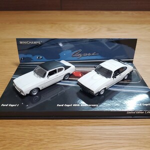 1/43 MINICHAMPS ミニチャンプス ミニカー/Ford Capri 40th Anniversary Capri ⅠⅢ/フォード 40周年 カプリ1 カプリ3