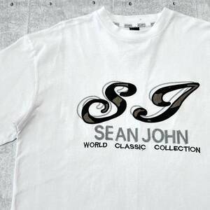 00s 大きいサイズ XL SEAN JOHN 半袖 Tシャツ ショーンジョン　　Y2K ヒップホップ B-BOY B系 ストリート ビッグロゴ デカロゴ 玉10343