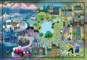 CLE 39665 1000ピース ジグソーパズル イタリア発売 ディズニー 101匹わんちゃん 101 Dalmatians Disney Story Maps