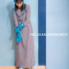 HELLO.SANFRANCISCO ロンtee付きボーダーキャミワンピース