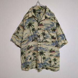 アロハシャツ トミーバハマ TommyBahama シルク ココナッツ 開襟 XL