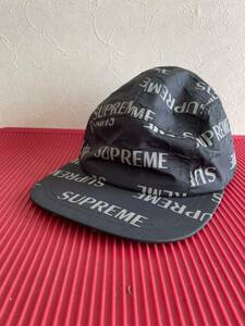 2016FW Supreme / シュプリーム3M Reflective Repeat Taped Seam Camp Cap / リフレクティブ リピート シーム キャンプ キャップBl