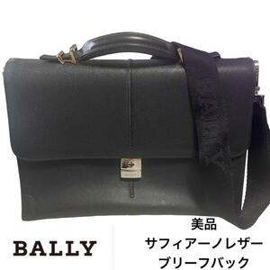 美品　BALLY サフィアーノレザーブリーフバック　書類ケース　ブラック