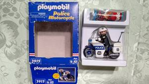 817-6 ヴィンテージ 廃番 1999年 Playmobil プレイモービル 3915 Police Motorcycle オートバイに乗った警官 箱入り