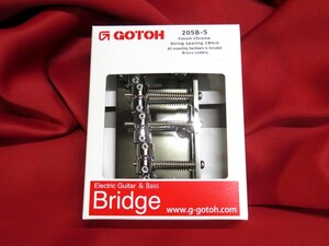 ★新品セール/最安値！★GOTOH／205B-5-C◆国産 高品質 高精度！ 5弦 Bass用ブリッジ ゴトー Chrome/クローム