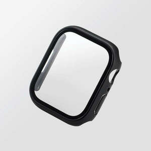 Apple Watch 8/7 45mm用フルカバーケース プレミアムガラス/セラミックコートタイプ 液晶部及び側面部を保護！: AW-21AFCGCBK