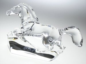 N687 Baccarat バカラ クリスタル ホース 走る馬 アニマル 大型 フィギュリン オブジェ 飾物