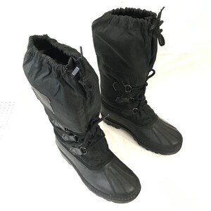 カナダ製☆ソレル/SOREL☆ロング丈/スノーブーツ【7/24.5-25.5/黒/black】インナー付き/雪作業/防水◎cWB87-9