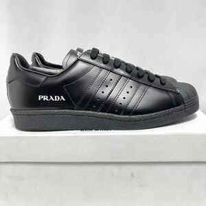 25.5cm 新品 PRADA adidas スーパースター Prada Superstar ブラック プラダ アディダス 黒 プラダスーパースター スニーカー 限定 コラボ