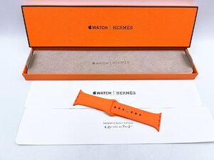 未使用 HERMES エルメス アップルウォッチ用 スポーツバンド オレンジ 41mm S/M Apple WATCH 腕時計 ベルト バンド【AJ053】