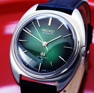 SEIKO グランドセイコー ハイビート 56GS 5641-7000 Steel Green Gradation Dial Cut Glass メンズ 自動巻き(美品、OH済み ) / 36mm