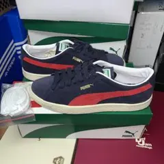 未使用 送料込 PUMA SUEDE VTG 紺/赤