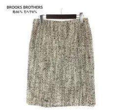 BROOKS BROTHERS Ｌサイズ　モヘア混ウール織り生地スカート　高級