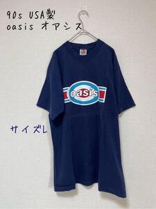 90s USA製　oasis オアシス　シングルステッチ　Tシャツ　L