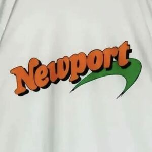 新品 newport ニューポート ロンTシャツ 大判 企業 セール デカロゴ タバコ たばこ 白 90s 00s y2k 野村訓市 Marlboro セントマイケル