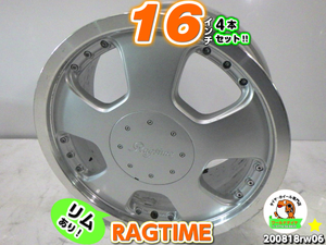 [中古ホイール4本セット]RAGTIME[16x7J+35/100/114.3/5H]レクサスIS,ヴァンガード,エスティマ,CX-3,CX-5,セレナ,オデッセイ,デリカ,SX4