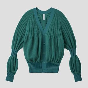 美品　送料込　CFCL シーエフシーエル　FLUTED MOHAIR CARDIGAN カーディガン　シーグリーン　ユニセックス