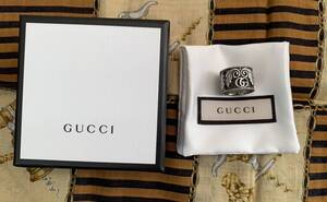 GUCCI ダブルG＆リーフ モチーフ リング