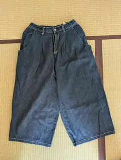 ★安値★1000円★ダークブルーワイドパンツ★Lサイズ★