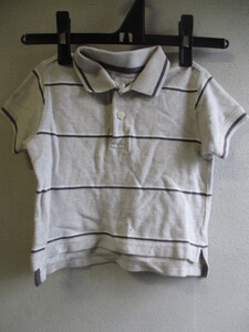 【babyGap】 ポロシャツ ベビー服 サイズ:Ｓ(3-6mos.) 色:グレー 身丈:34 身幅:28 肩幅:24/LAM