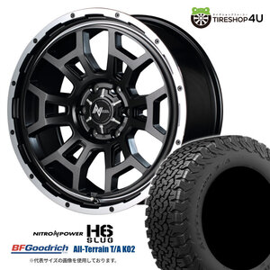 4本セット NITROPOWER H6 SLUG 20x8.5J 6/139.7 +20 SGG BFGoodrich All-Terrain T/A KO2 275/55R20 ブラックレター FJクルーザー