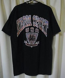 90s USA製 ビンテージ KAPPA カッパ Tシャツ ドット ロゴ 黒 ブラック L アメリカ製 vintage KAPPA SPORT スポーツブランド JERZEES レア