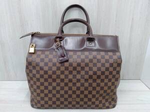 ルイヴィトン　LOUIS VUITTON　ダミエ　グリニッジ　ハンドバッグ　ボストンバッグ　鑑定書・パドロック・キー付　N41165