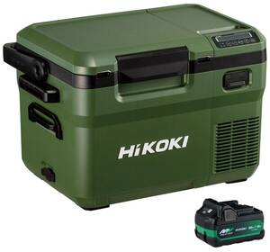 新品■HiKOKI(ハイコーキ) 14.4/18V コードレス冷温庫 10.5L 3電源対応 フォレストグリーン 新バッテリー1個付・充電器別売り UL18DD(XMGZ)