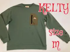 KELTY スエット　トレーナー　グリーン　M キャンプ　アウトドア ケルティ