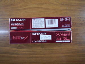 ファクシミリ用　インクリボン051707 SHARP インクリボン　UX-NR5A4 30M fappy 純正品 合計2本　FAX未使用
