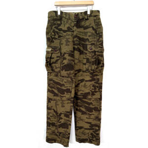 美品 2005 COLUMBIA Wool cargo pants 34 Camo 00s オールドコロンビア ウールカーゴパンツ カモ柄 アウトドア　キャンプ