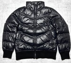 UNIQLO 旧タグ PREMIUM DOWN JACKET 肉厚 ナイロン　　ユニクロ プレミアム ダウンジャケット ブルゾン ブラック 黒 石瀬5942