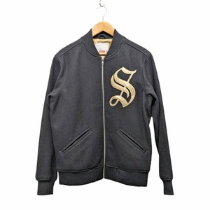 Supreme Old English Zip Varsity Jacket シュプリーム オールドイングリッシュバーシティージャケット ブラック