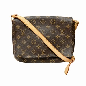 ルイヴィトン LOUIS VUITTON 美品 ミュゼットタンゴ M51388 ロング ショルダーバッグ 斜め掛け モノグラム 茶 ブラウン レディース