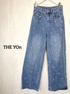 THE YOn  パールスタッズデニムパンツ　F