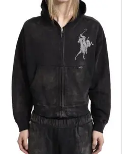 KAMIYA "RODEO" BREACHED ZIP-UP HOODIE 神谷