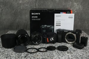 F★ SONY ソニー α6400 ILCE-6400 ダブルズームキット ミラーレス一眼カメラ 16-50mm 3.5-5.6 / 55-210mm 4.5-6.3