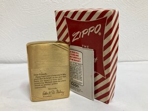 ★【ジャンク品・着火未確認】ZIPPO　ジッポー ライター　Dear Friends/ オイルライター / ヴィンテージ/ゴールド