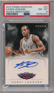 Kawhi Leonard NBA 2012-13 Panini Marquee RC Rookie Signature Auto PSA 8 直筆サイン ルーキーオート カワイ・レナード