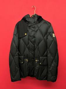 B550-K50-594 MONCLER ダウン 紺色 ネイビー サイズ3 フード着脱可能 ゴールドボタン 着丈約74.5cm/肩幅約43cm/身幅約53cm/袖丈約71cm