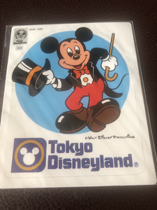 【Tokyo Disneyland ステッカー】オープン当初　80年代　ミッキーマウス　長期未使用保管【23/06 TY-1A】