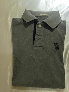 【未使用】Abercrombie&Fitch アバクロ　鹿子　半袖ポロシャツ　グレー　S フレッドペリー