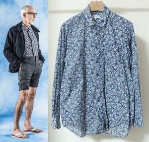 Engineered Garments エンジニアードガーメンツ Short Collar Shirt Floral Lawn ショートカラー 花柄 シャツ XS