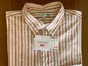 [OC]UNIQLO ユニクロ JW Anderson エクストラファインコットンブロードシャツ(長袖)Color Pink Lサイズ JW ANDERSONの革新的なデザイン!