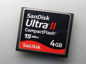 SanDisk CompactFlash Ultra II 4GB CFカード ケース付き サンディスク コンパクトフラッシュ メモリーカード 動作確認済み