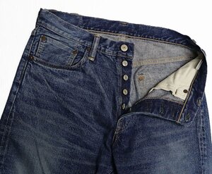 DP58ウエアハウスWARE HOUSE古着デニムパンツ32耳付きXX日本製TROUSERインディゴデニムJEANSストレートDENIMオールド＆レトロスタイル